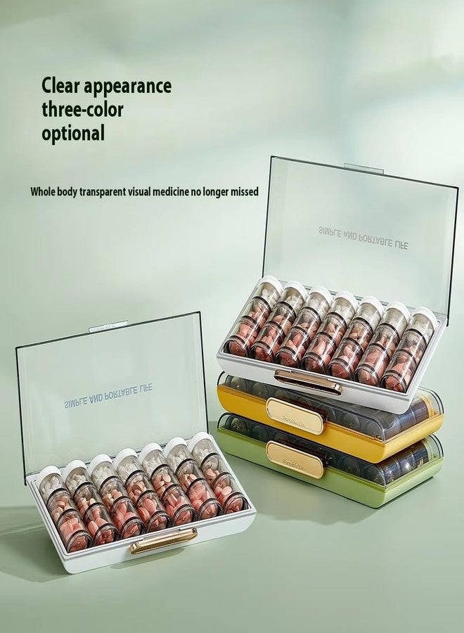 GNOLY Compact Pill Organizer With 7 Removable Tubes - Weekly Pill Case For Daily Medications And Supplements - Easy-Access Design For Seniors And Travel - Image 2